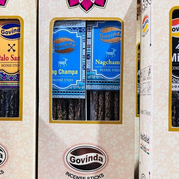 Govinda Incense Sticks - Nag Champa  Hand Rolled - 15g Each - Relaxation & Aroma - Picture 1 of 1